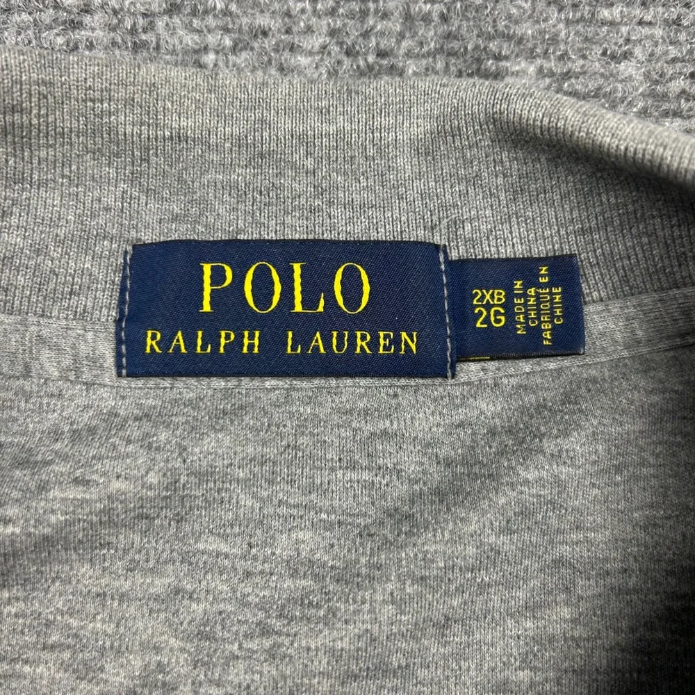 Polo Ralph Lauren Polo Shirt Mens 2XB Grey Short Sleeve Cotton Flesh Pony Logo